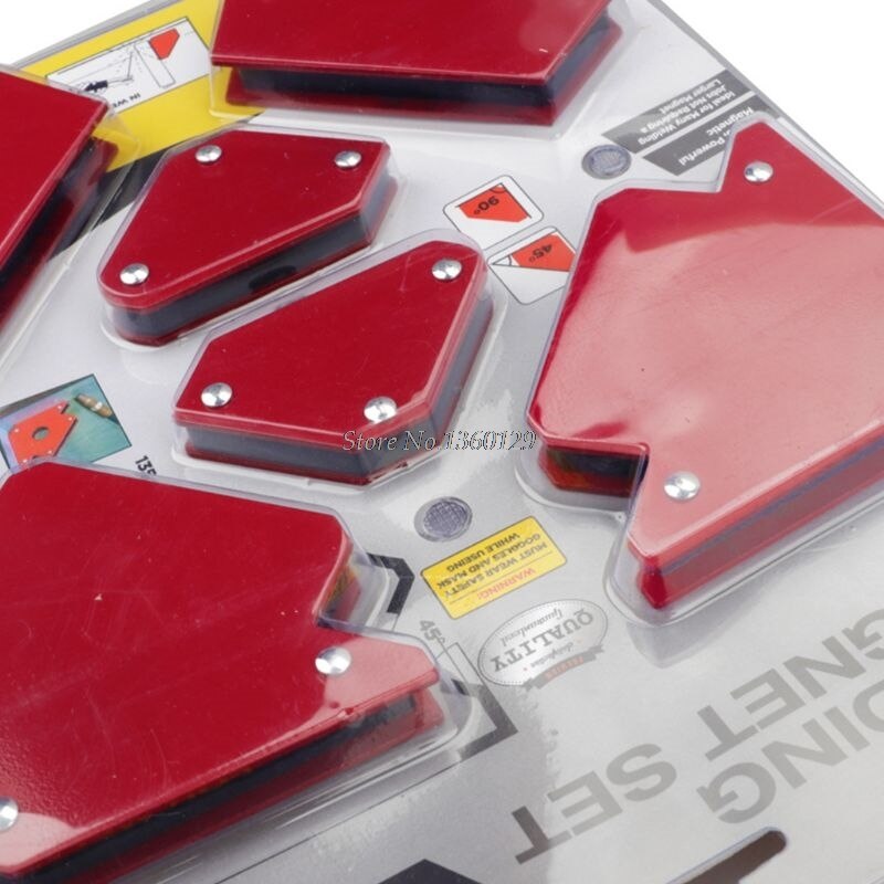 6 Pcs/Set Triangle Welding Positioner Magnetic Fixed Angle Soldering Locator Tools Without Switch Welding Accessories