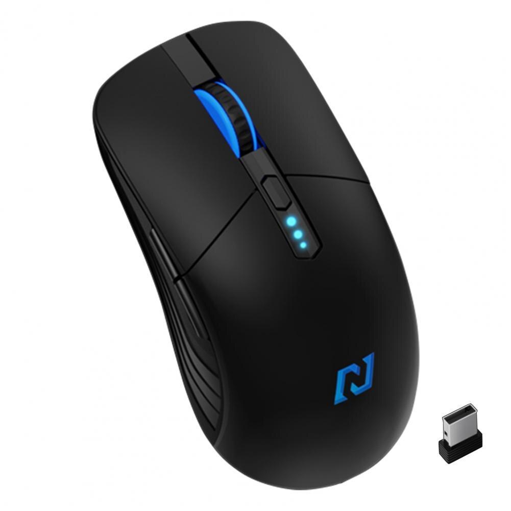 G12 Wireless Mouse LED 2.4G Slient Buttons Rechargeable Computer Optical Engine Gaming Mice for PC: Black