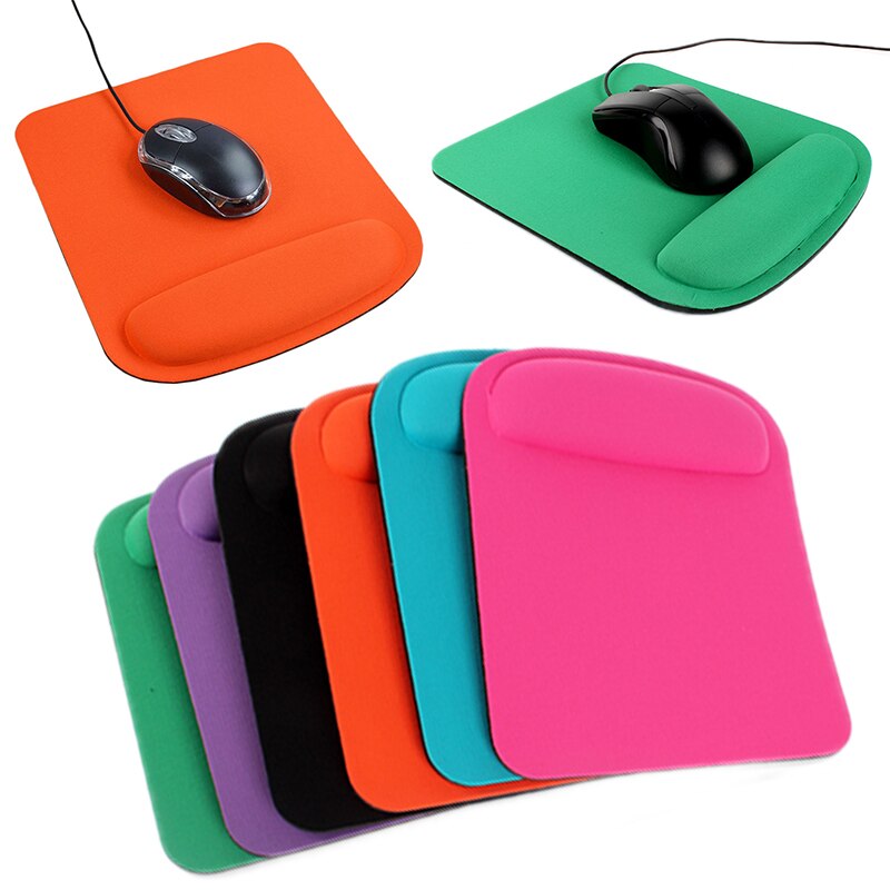 EVA Mouse Pad With Wrist Soild Color Mat For Computer Gamer Laptop Table Nonslip Gaming Accessories Wristband Soft Pink Mousepad