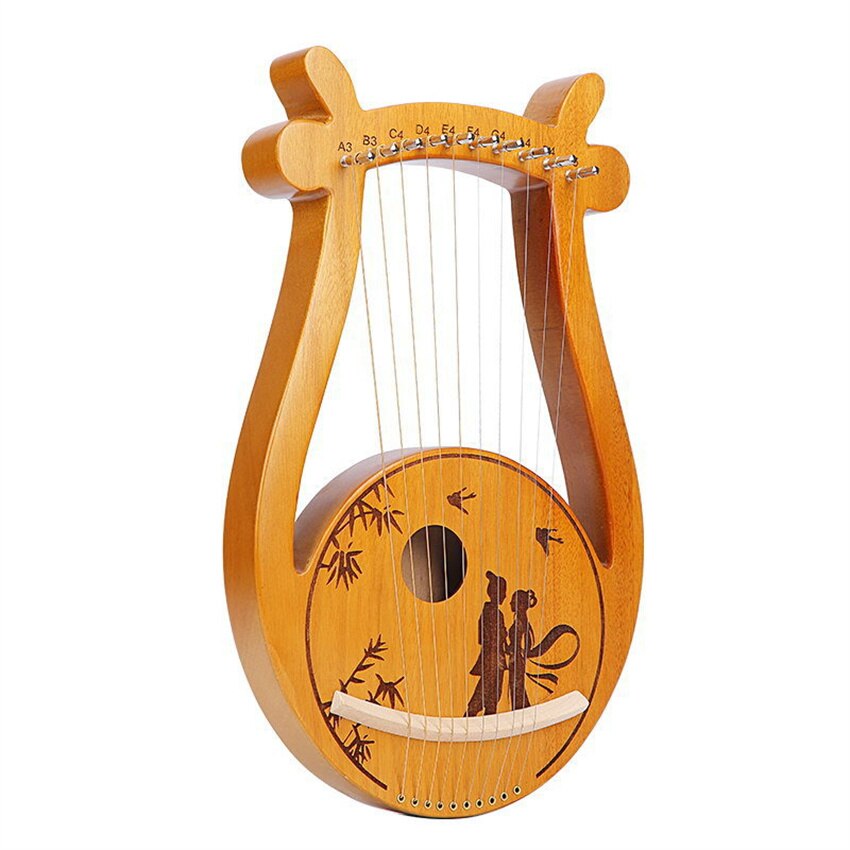 Harpe Lyre en bois à 10 cordes, boîte de résonance, Instrument à cordes et marteau de réglage, 5 Styles, Instrument de musique pour enfants