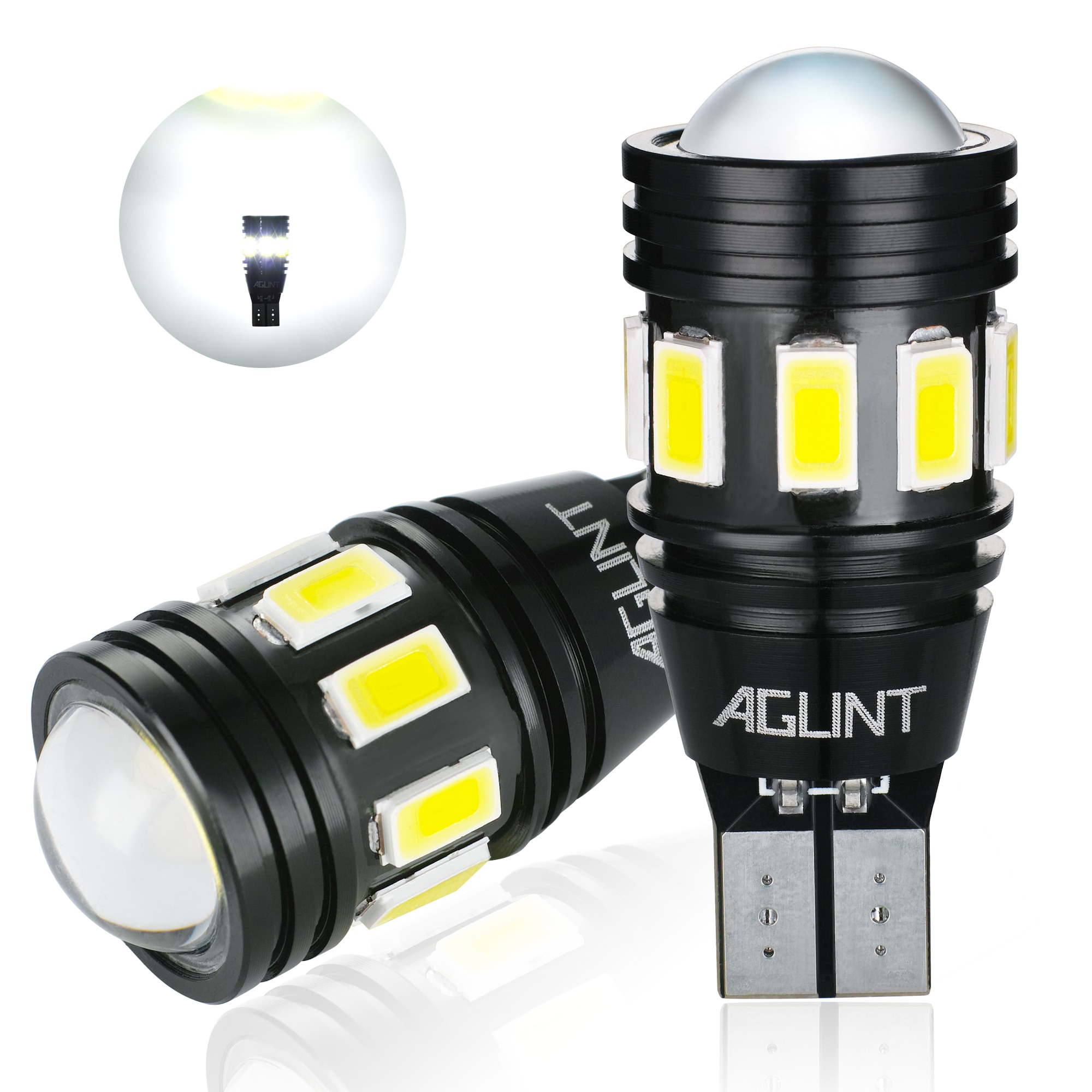 AGLINT 2PCS T15 W16W 912 921 LED Bulbs CANBUS No Error LED 5630 3030 SMD For Car Back Up Light Reverse Lights White 6000k 12-24V