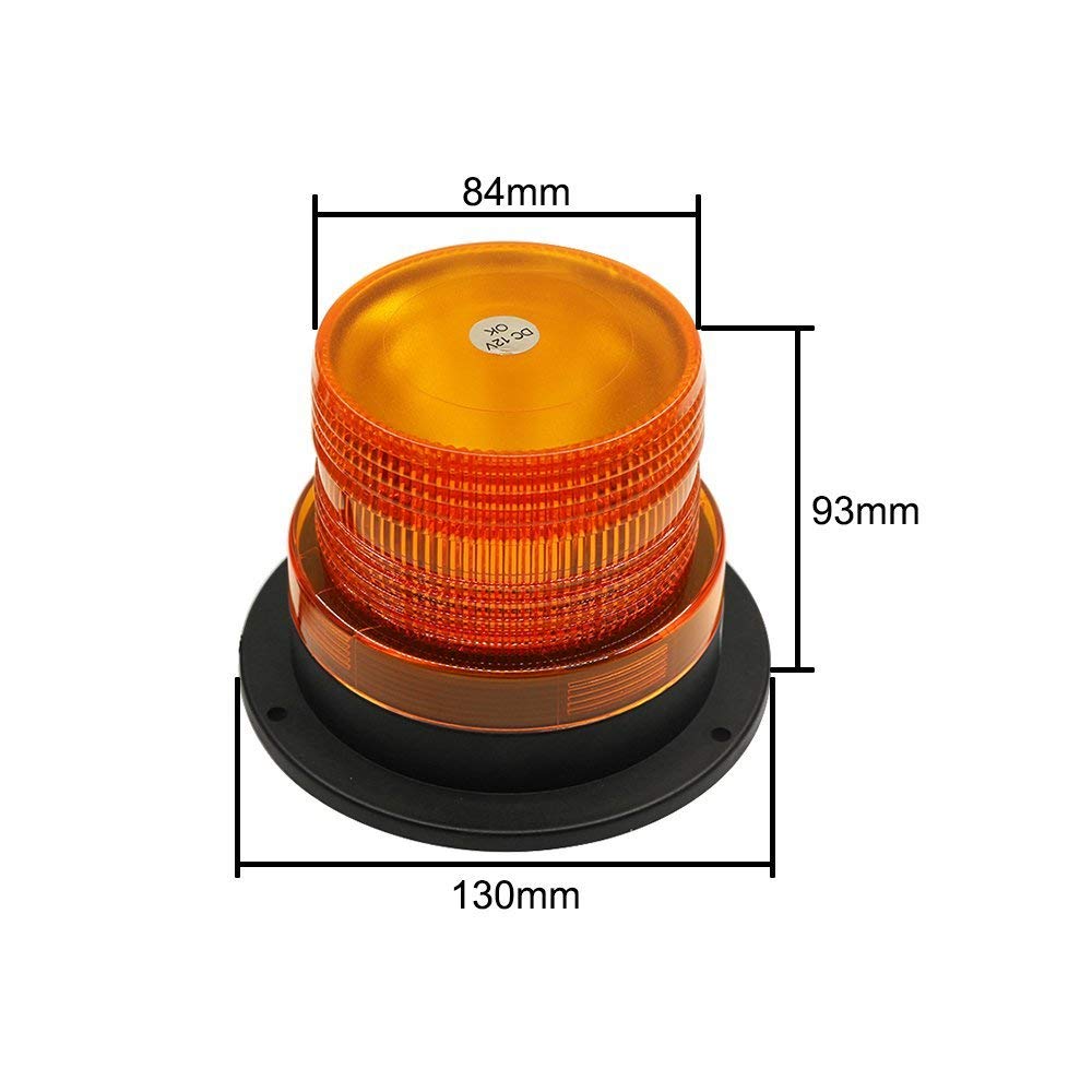 12/24v röd blå gul bil fordon led blinkande varningslampa polis strobe lampa varningslampa magnetmonterad led nödbelysning