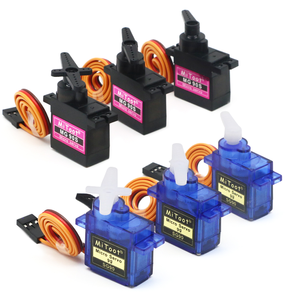 5/10 / 20szt MG90S Metal Gear Digital 9g Servo SG90 do helikoptera Rc Plane Boat Car MG90 9G Trex 450 RC Robot Helikopter