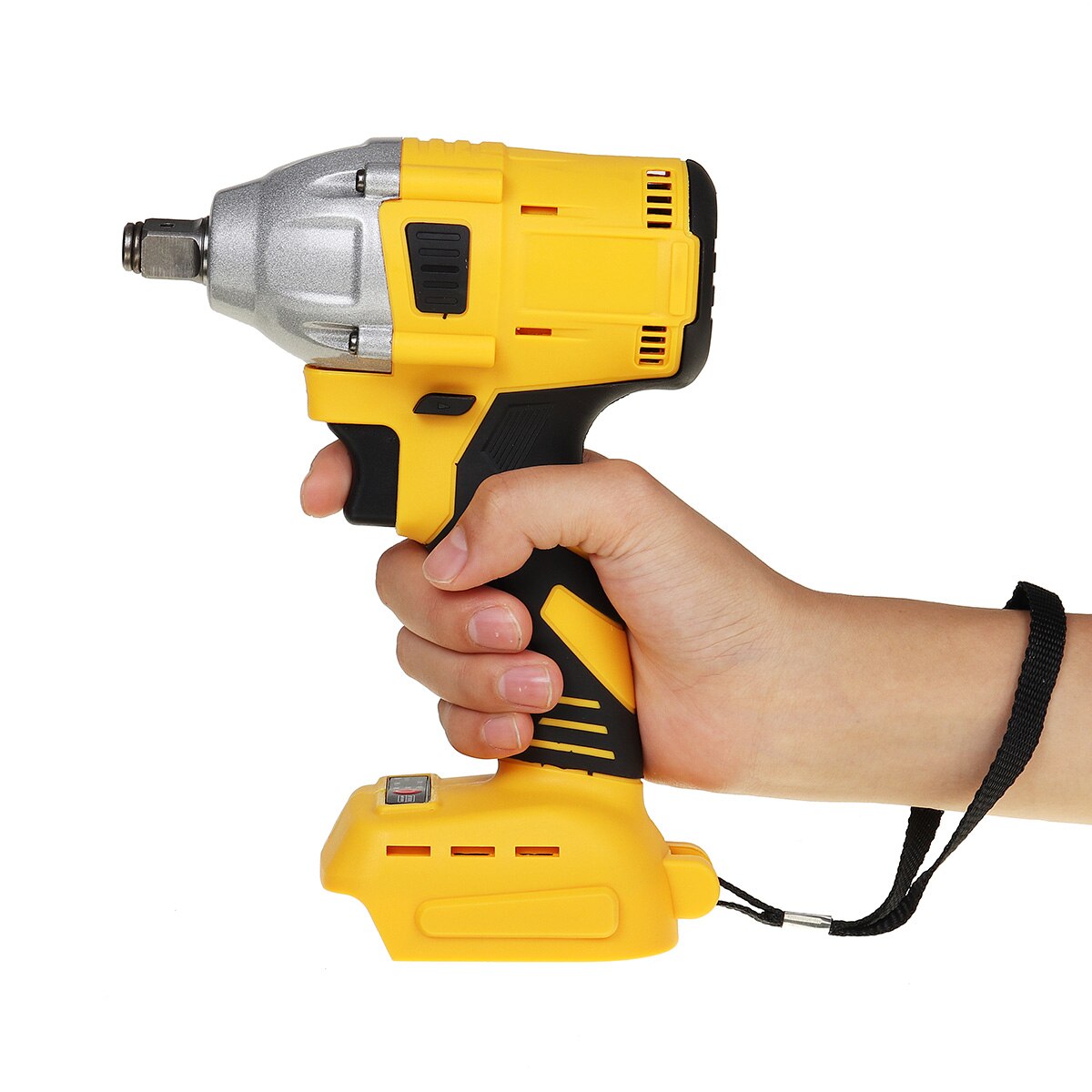 Drillpro 18V 520Nm Brushless Impact Wrench Cordless Rechargeable 1/2'' Socket Electric Wrench Screwdriver for Makita 18V Battery