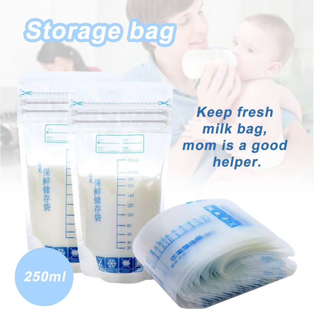 10-30 stk 250ml mælke fryseposer modermælk babymad opbevaring modermælk opbevaringspose bpa gratis baby sikre fodringsposer fodring
