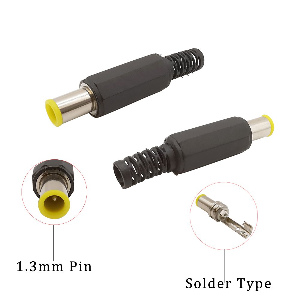 Enchufe de alimentación de CC, conector de cable de soldadura, 4,0/4,8*1,7mm, 3,5*1,3mm, 6,5*4,4mm, 5,5*2,1/2,5mm, adaptador de montaje, 10 unidades por lote