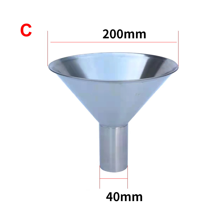 Funnel Stainless Steel 304 Thickening Large Diameter Conical Funnel 200mm: C