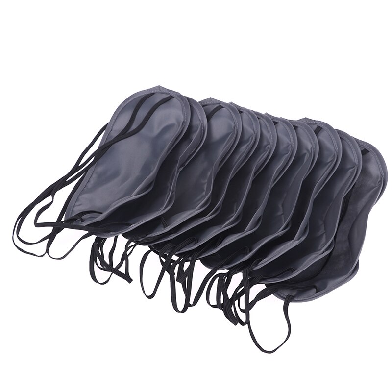 10Pcs Zachte Draagbare Blinddoek Reizen Reizen Slaapmasker Snelle Slapen Oogmasker Eyeshade Cover Schaduw Patch Vrouwen Mannen: GR