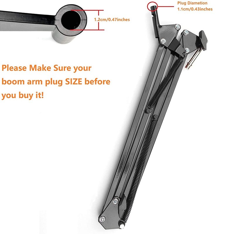 Wall Mount for Suspension Boom Arm, Round Plate and Attaching Holder Piece Compatible with Microphone Stand,Webcam Stand