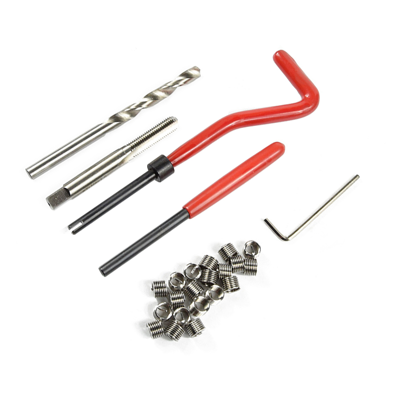 Thread Inserts Kit 30pcs M5 M6 M8 Thread Repair Tool Set Recoil Coarse Crowbar Car Pro Coil Drill Tool