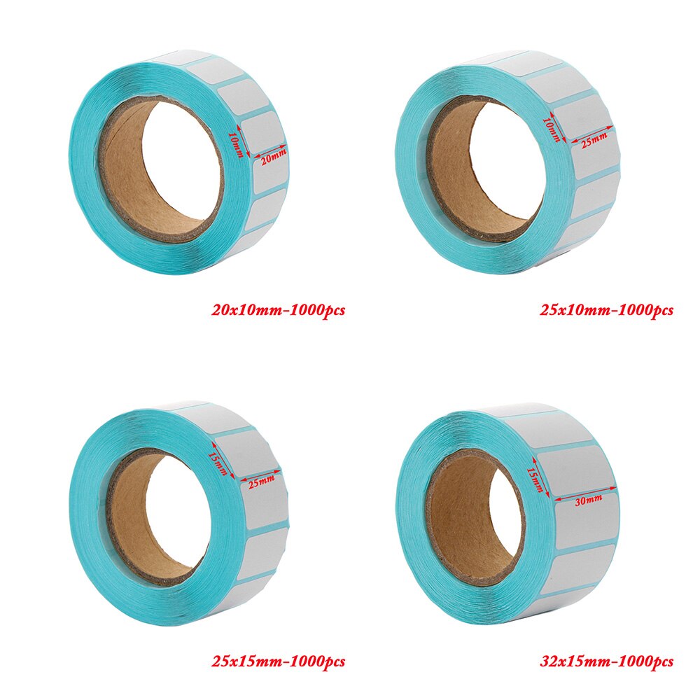 1000pcs/Roll White Adhesive Paper Thermal Label Sticker Paper Supermarket Price Blank Label Direct Print Waterproof Stickers