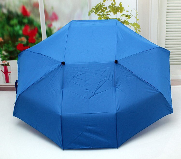 Palony par elskers paraply mor & børn guarda-chuva tre folde paraply: Blå