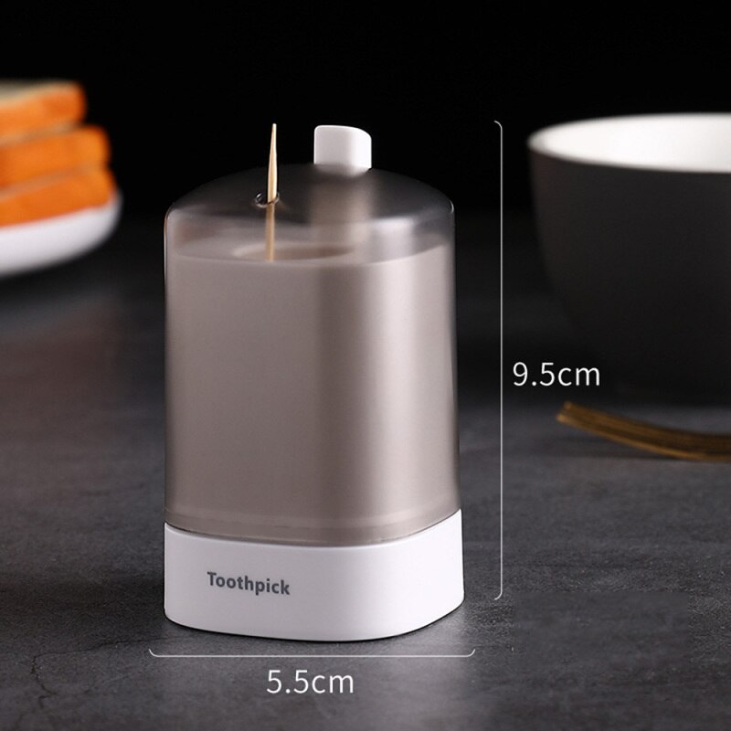 1PC Multi-color Automatic Toothpick Holder Box Plastic Dispenser Home Table Storage Container: 1