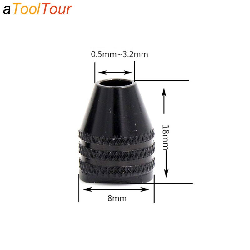 Portabrocas múltiple sin llave para taladro Dremel, herramientas rotativas, adaptador de brocas, convertidor Universal, Mini portabrocas, 0,5-3,2mm, M7 M8: Chuck M8 Short
