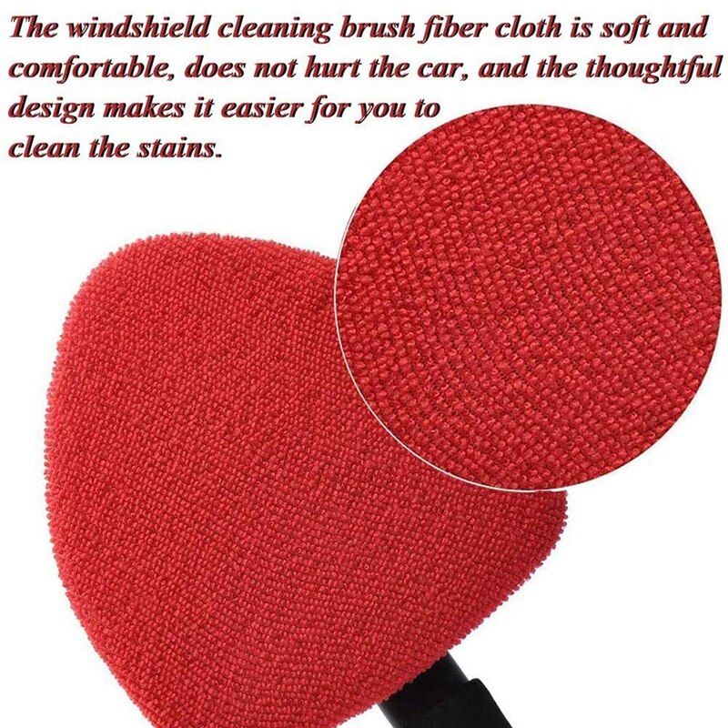 Windshield Window Cleaner Tool, Extendable Long-Reach Handle, 5 Washable Reusable Bonnets