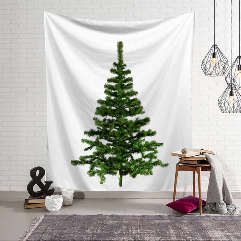 Tapisserie de noël maison tenture murale Polyester arbre de noël motif couverture salon accessoires décoratifs
