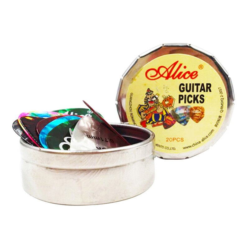 UIO12/20/24 Pcs Plectrums Set Akoestische Gitaar Picks Plectrums Ronde Metalen Picks Box Case Pick voor Snaren Accessoires: YK1916B