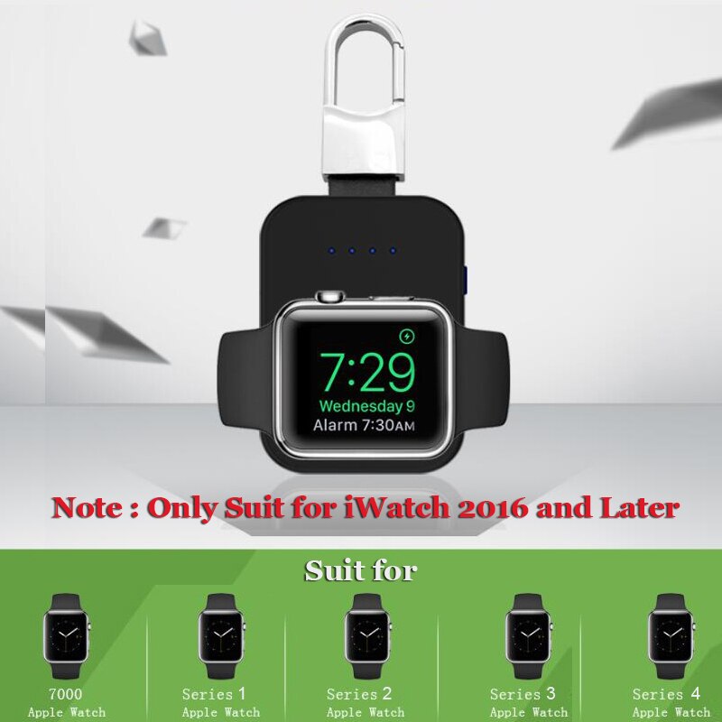 External Battery Pack QI Wireless Charger for Apple Watch iWatch 1 2 3 4 5 6 Wireless Charger Power Bank 950mah Portable Outdoor