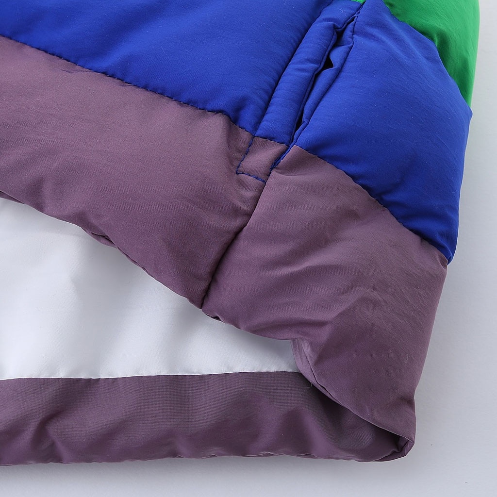 Boys Girls Vest Sleeveless Rainbow Color Vest Jacket Winter Zipper Thick Coat Kids Warm Cashmere Vest Outerwear#G30