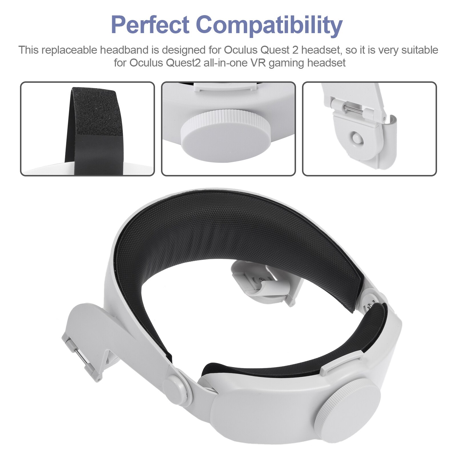 Voor Oculus Quest 2 Vr Headset Head Band Hoofdband Vr Verhogen Verstelbare Comfort Hoofdband Voor Oculus Quest 2 Vr Accessoires