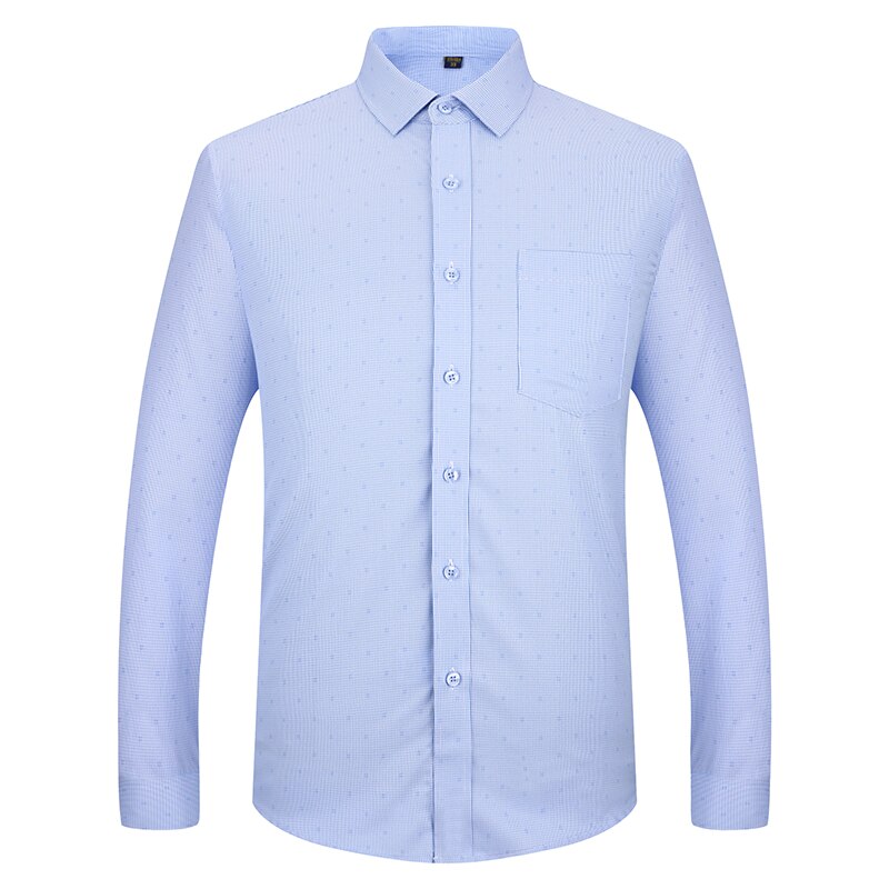 smart casual shirts square collar long sleeved easy care non-iron print/plaid regular fit male tops