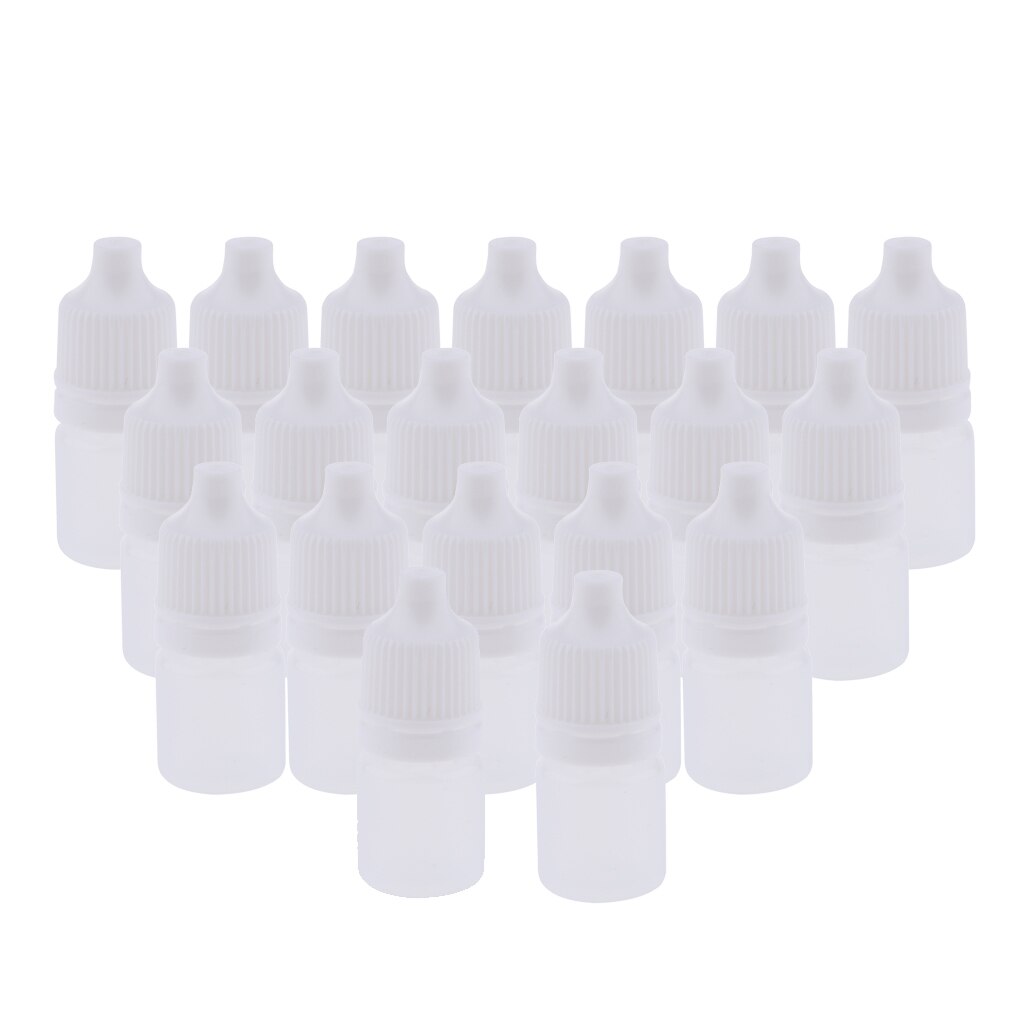 20 stk tomme øyedråper makeup kosmetiske reiseflasker plastbeholdere 3ml