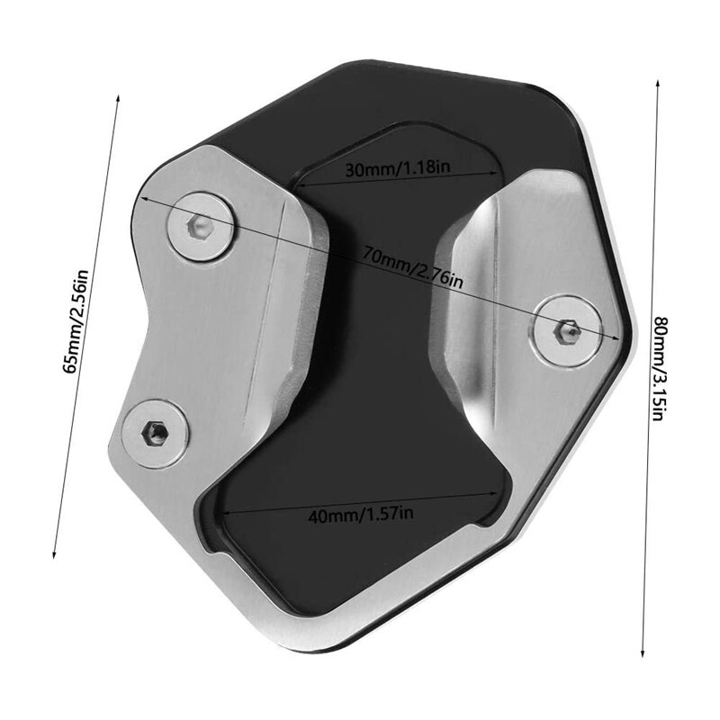 Side Stand Pad CNC Aluminum Motorcycle Side Stand Extension Enlarger Side Stand Pad Fit for Triumph Tiger 800