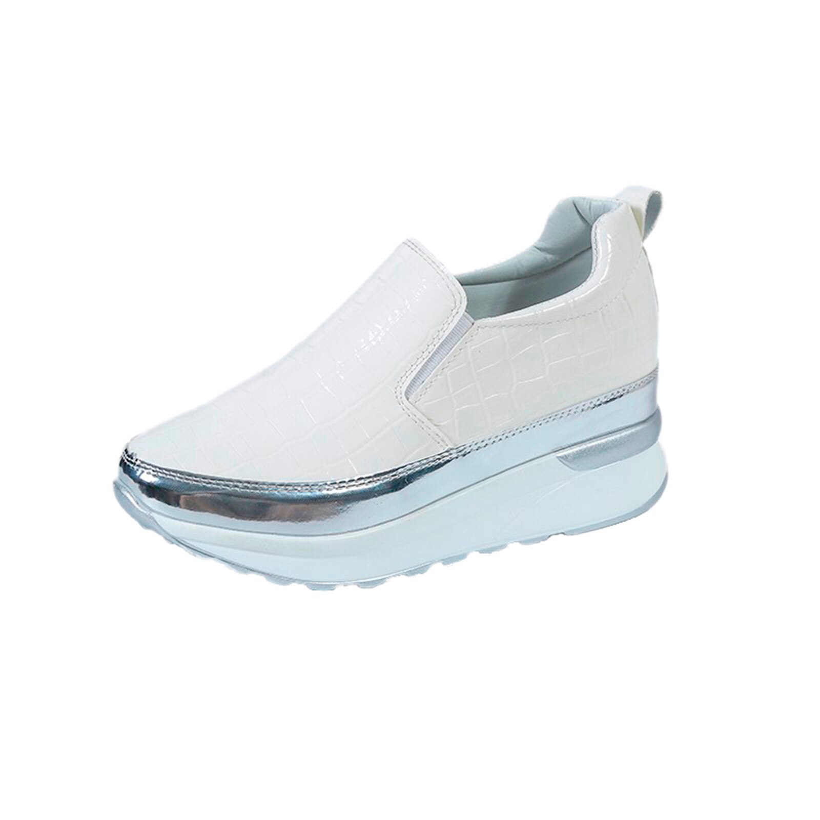 femmes baskets vulcanisé chaussures dames chaussures décontractées respirant Tennis maille chaussures plates grande taille Couple chaussures taille 35-43 #3: WHITE / 9