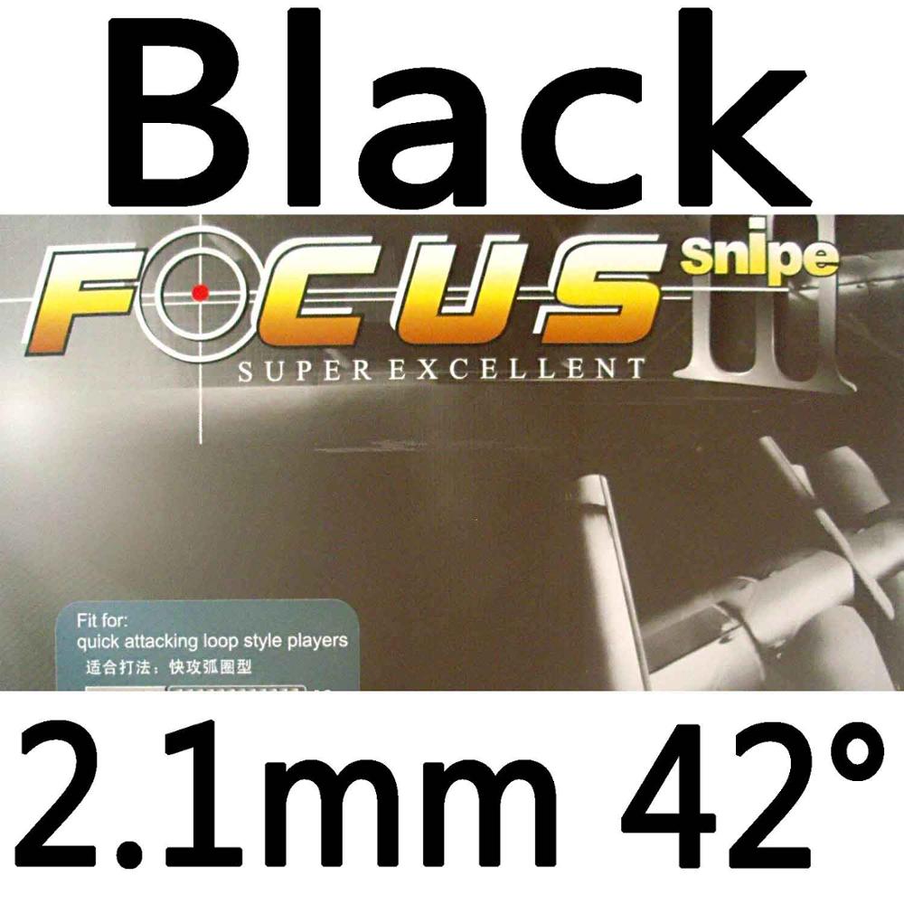 RITC 729 amitié FOCUS III FOCUS 3 Snipe pips-in tennis de table ping-pong caoutchouc avec éponge 2.1mm: Black 2.1mm H42