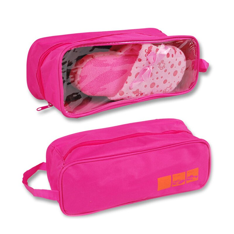 Football Boot Shoes Bag Sports Gym Rugby Hockey Carry Storage Case Waterproof Travel Shoes Bags AUG889: Hot pink