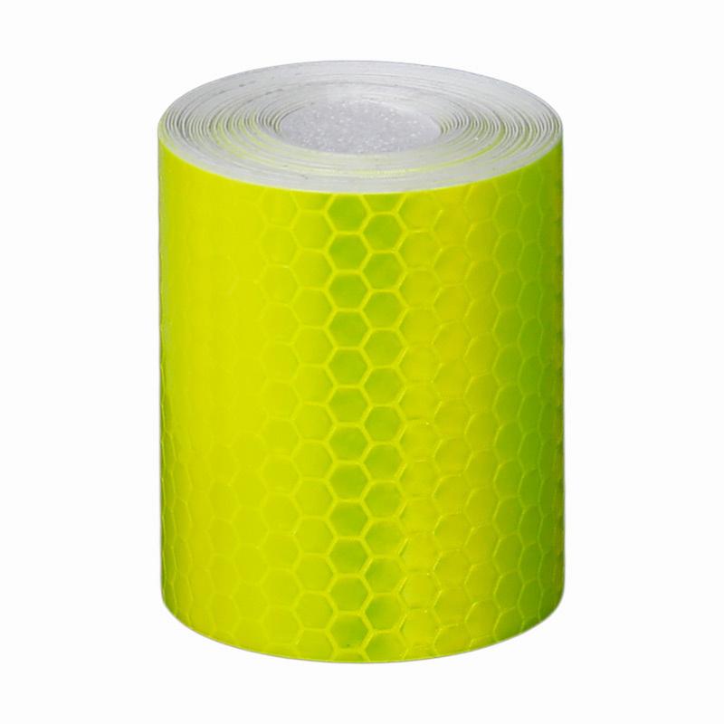 Buitensport fiets lichaam reflecterende stickers nachtelijk rijden veiligheid waterdichte brede stickers reflecterende waarschuwingstape: Geel