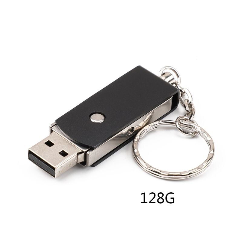Rotary USB3.0 Interface U Disk Metal USB Flash Drive Memory Stick Swivel Pen Drive for Phone Tablet: 128G
