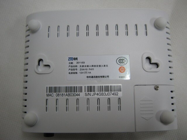 ZTE ZXA10 F411 EPON ONU con un ethernet y un puerto de voz terminal FTTH de red óptica