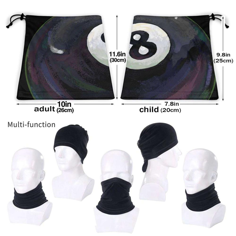 Billiards 8 Ball Men Women Child Girl Scarf Face Mask 8 Ball Eight Ball Pool Ball Pool Players Pool Lovers Indoor Sport Pool