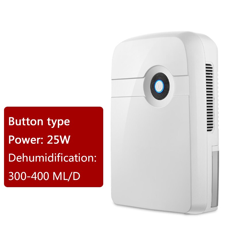 Dmwd 2500Ml Mini Ontvochtiger Lucht Droger Absorberende Vocht Elektrische Absorber Badkamer Slaapkamer Keuken Led Display 100-240V: 25W Button type / ons aansluiten
