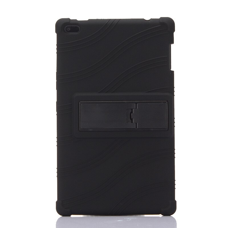 Funda de silicona suave ultradelgada para Lenovo TAB 4 8 8,0 pulgadas funda trasera para Lenovo TAB 4 8 TB-8504F TB-8504N tablet funda + película + bolígrafo: black