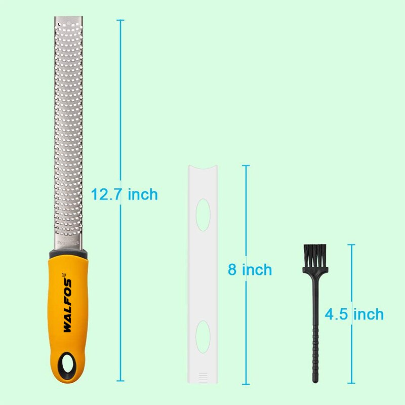 Walfos Multifunction Stainless Steel Lemon Zester Fruit Peeler Cheese Zester Microplane Grater Fruit Vegetable
