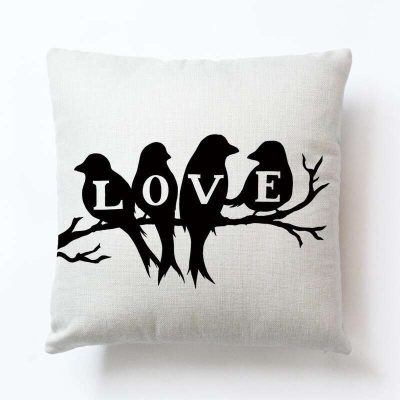 Liefde Paar Novel Kussenhoes Sofa Kussenslopen Woonkamer Decoratie 1Pcs 45X45Cm Dutje Pillowsham Voor Kinderen: D7