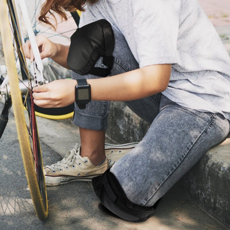 Flooring Knee Pads with Heavy Duty Foam Padding and No-Slip Leather Stabilizers, Kneepads for Work, Construction,Gardening,