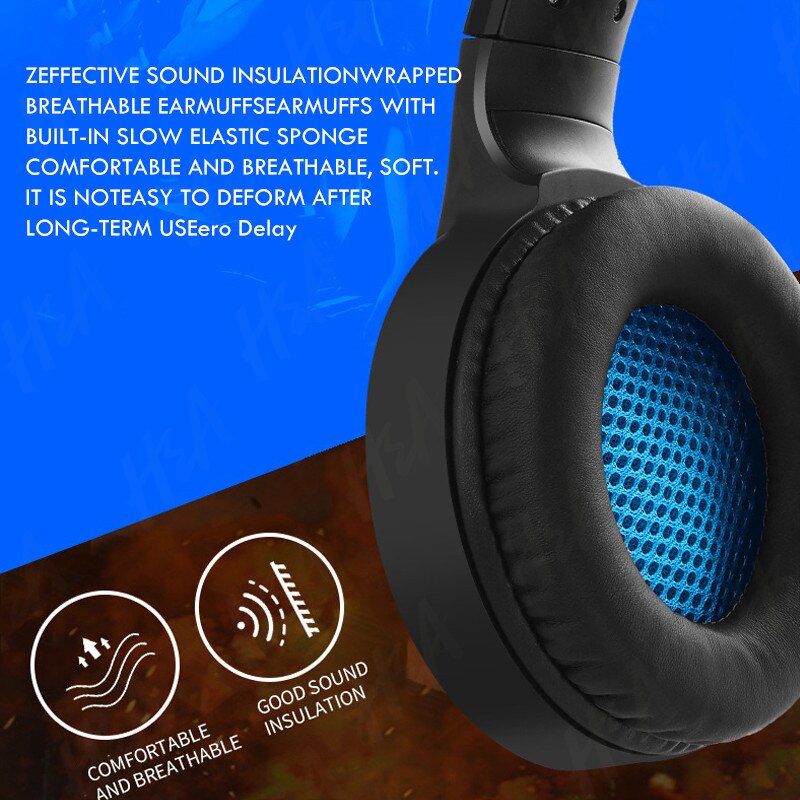 H&A Gaming Headset - 7.1 Surround Sound - Wired - with Microphone - for PC, PS4, Computer