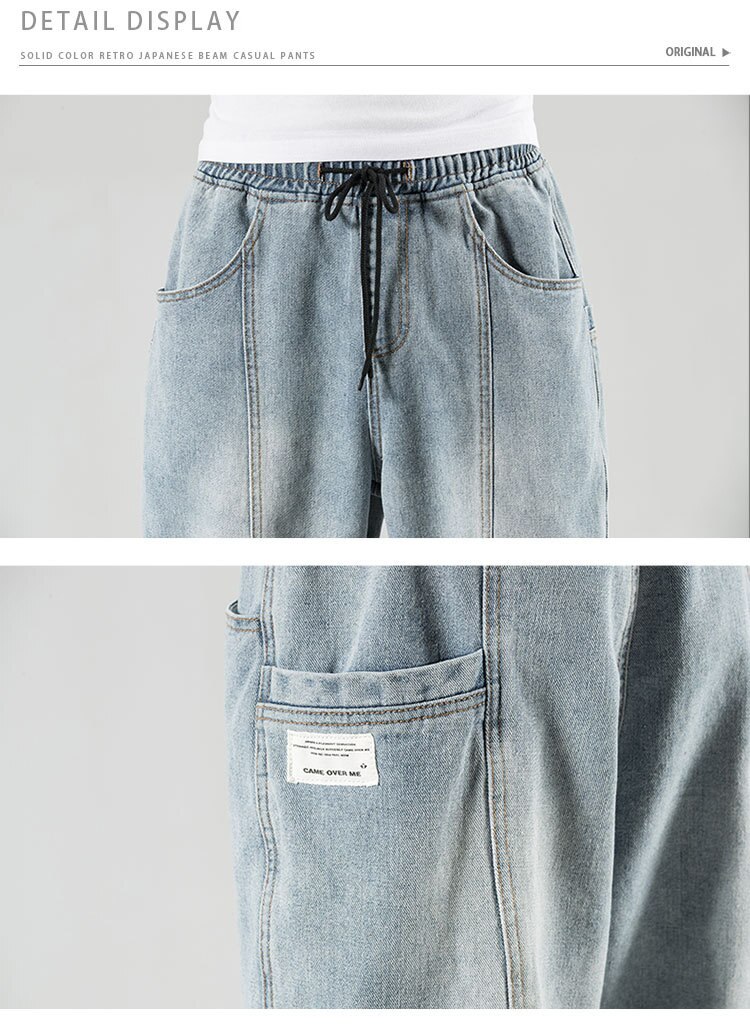 Firmranch Frühling/Sommer Männer Fett Bruder Plus Größe verlieren Harlan Kleine Gerade Leggings Jeans Beiläufige verlieren Hosen Denim Hosen