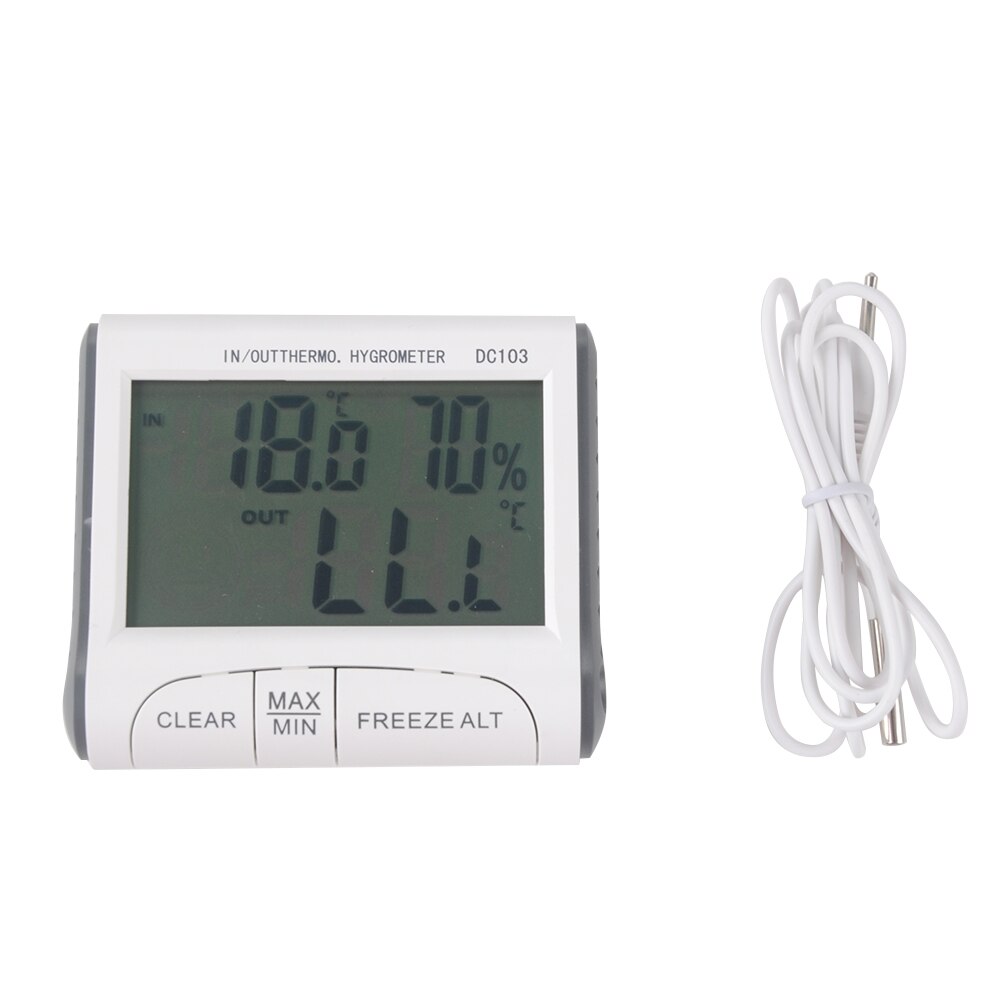 Indoor Outdoor Temperature Humidity Digital LCD Thermometer Hygrometer Home Use measure Tool With User Manual 8*7*1.5cm