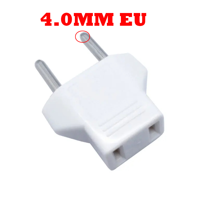 Mini convertisseur de prise électrique, prise, adaptateur secteur, blanc, noir, petit, 2 broches, US vers EU, Euro vers US, Japon, Canada, Mexique: BLANC