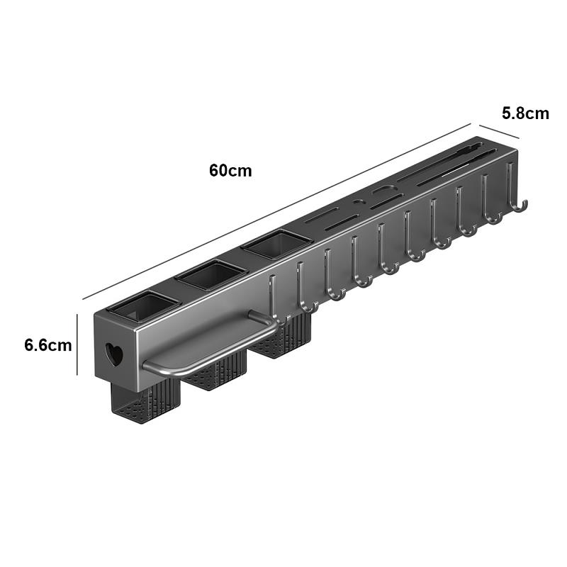 Keuken Wandmontage Messenrek Gereedschap Eetstokjes Opslag Geen Punch Installatie Multifunctionele Plank Wandmontage Plank: Default Title