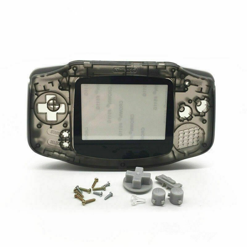 Full Housing Shell Button Parts for Gameboy Advance GBA Repair Clear Transparent Black Replacement Repair Case