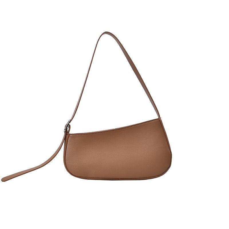 Rétro sacs pour femmes petit sac à bandoulière en cuir été couleur unie sac à main et sac à main femmes Vintage Hobo sacs femme Bolsos: Brown shoulder bag