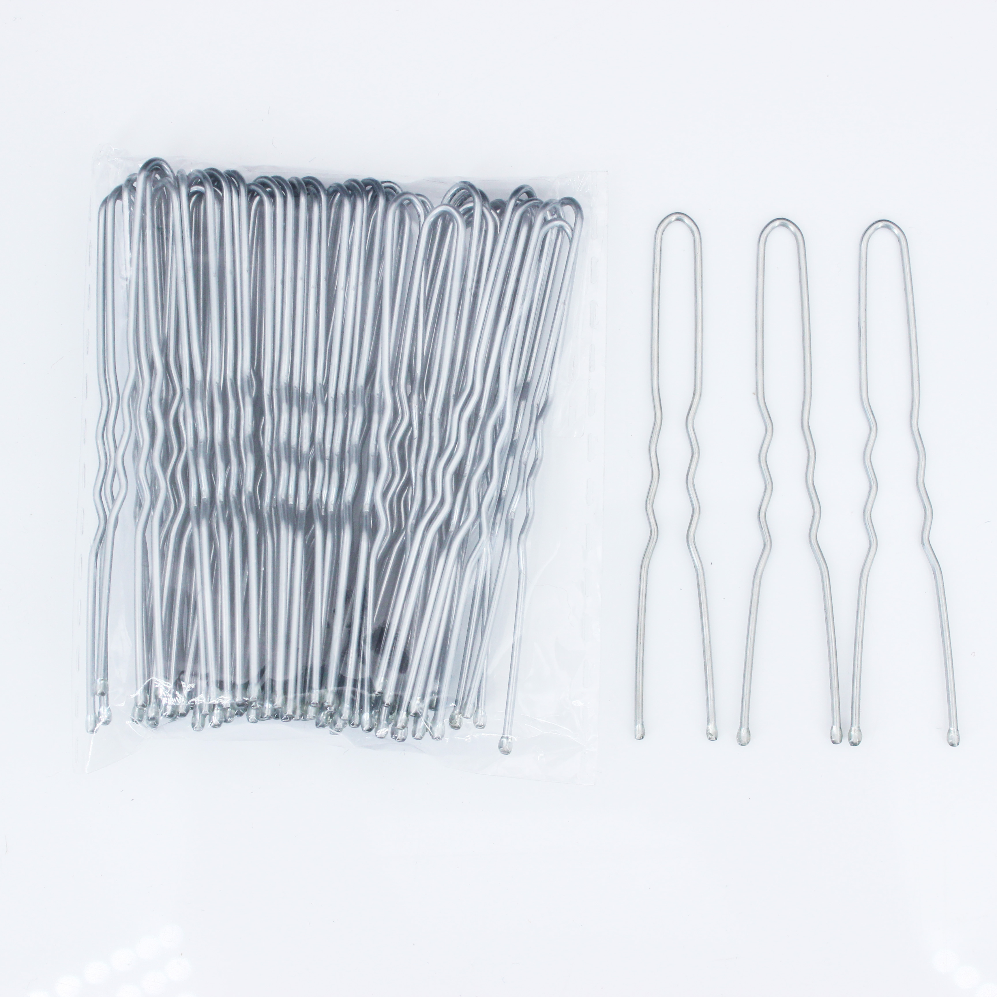 Pinces à cheveux en métal couleur argent en forme de U, épingles à cheveux de mariée en alliage ondulé pour femme, accessoires d'outils de coiffure, 50 pièces: Couleur or jaune pâle