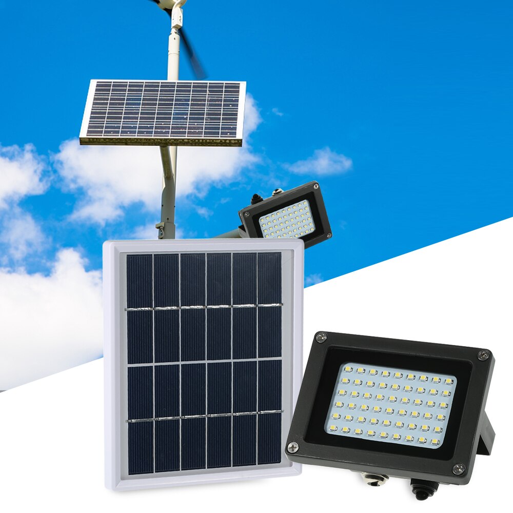 Lámparas solares para pared reflector alimentado 54 luces solares LED IP65 luces de seguridad impermeables al aire libre para el hogar, jardín, césped