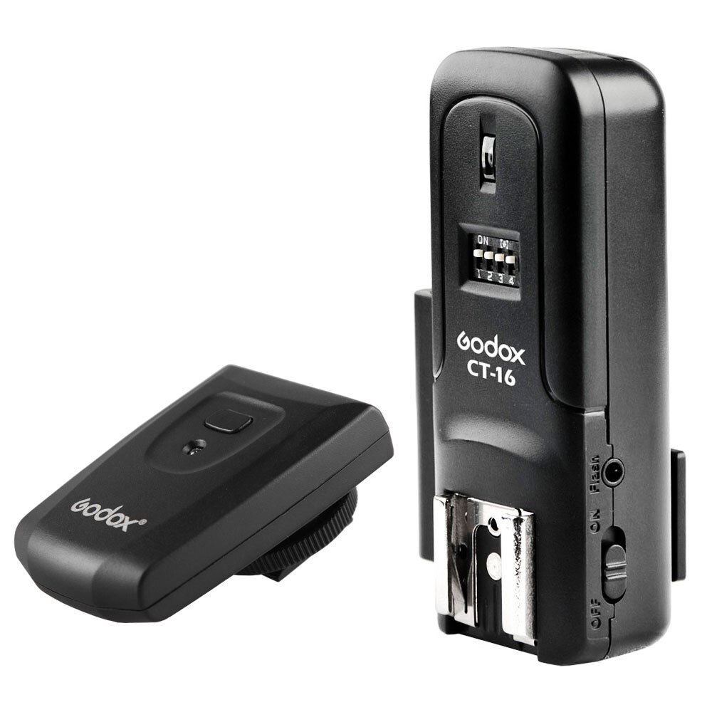 Godox CT-16 16 Channels Wireless Radio Flash Trigger Transmitter + 2x Receiver Set for Canon Nikon Pentax Studio Speedlite Flash