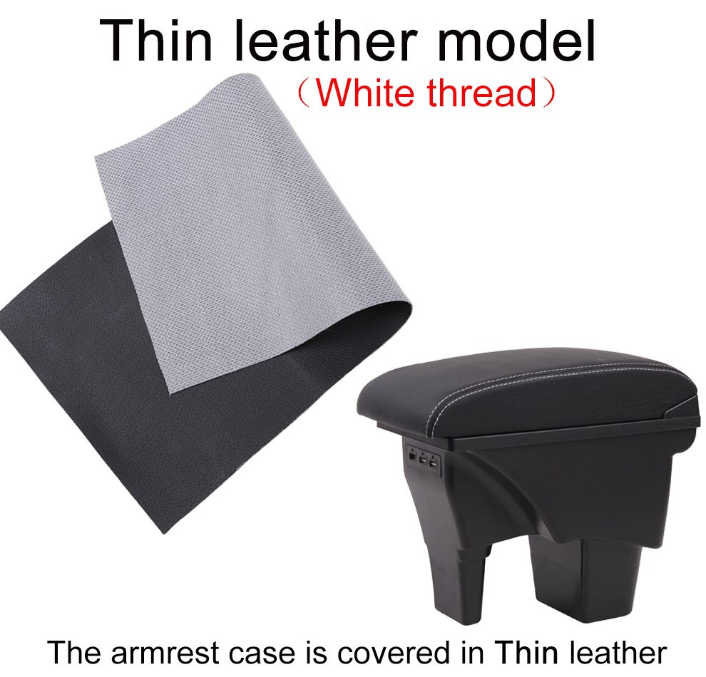 Dla Suzuki Vitara podłokietnik ze schowkiem uniwersalna konsola główna samochodu caja akcesoria robić modyfikacji podwójnie podniesiona z USB: thin biały